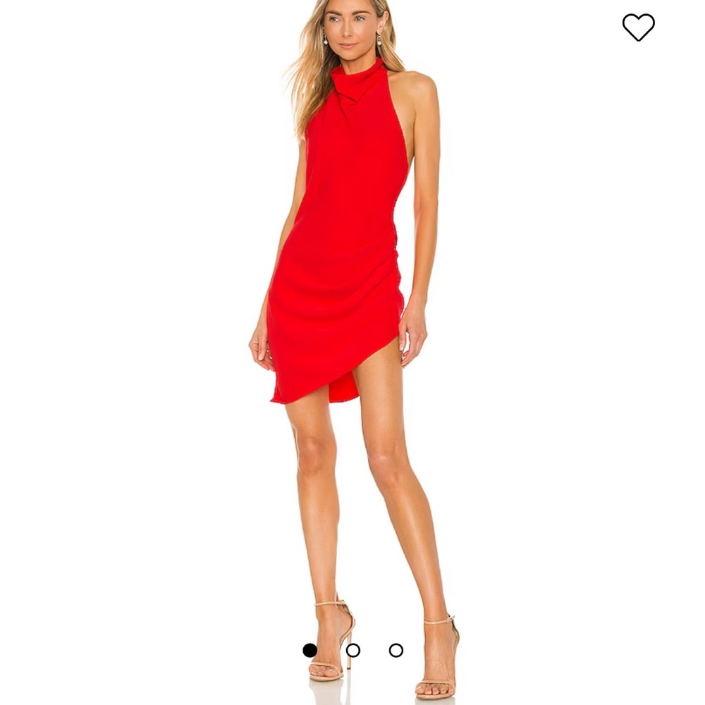 Amanda Uprichard Samba Dress Mini in Crimson